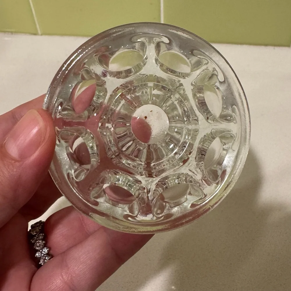 Vintage Clear Glass Flower Frog - Picture 2 of 5